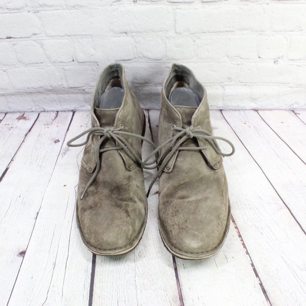 UGG Gray Suede Lace Up Chukka Boots Size 12 - Picture 5 of 9